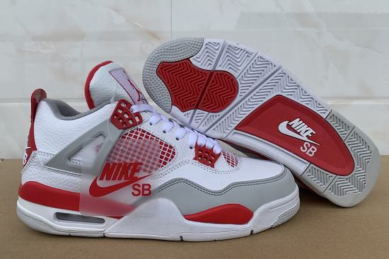 jordan 4 white red and grey